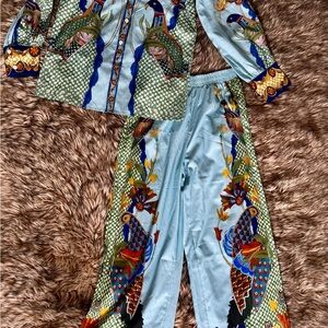 Colorful Peacock Print Set